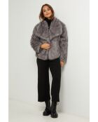 Pelliccia sintetica grigia Isaura