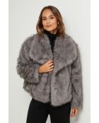 Pelliccia sintetica grigia Isaura