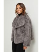 Pelliccia sintetica grigia Isaura