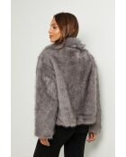 Pelliccia sintetica grigia Isaura