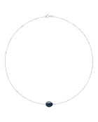 Collier en Argent & Perle de Culture d'Eau Douce tahiti noire