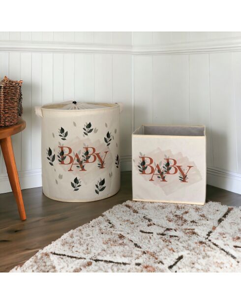 2 Paniers en feutre  crème