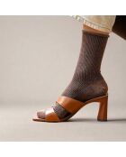 Calzini ecologici in Lyocell Glitter Lurex color cammello