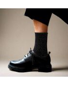 Calzini lurex glitter in lyocell ecologico cioccolato fondente