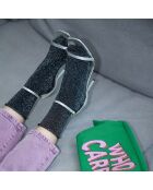 Calzini lurex glitter in lyocell ecologico cioccolato fondente