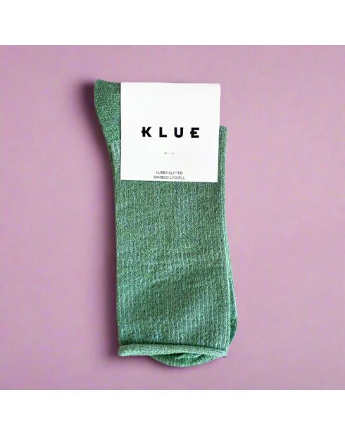 Calzini in Lyocell Lurex glitter ecologici color menta