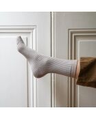 Calzini ecologici in Lyocell Glitter Lurex a strisce chiare di luna