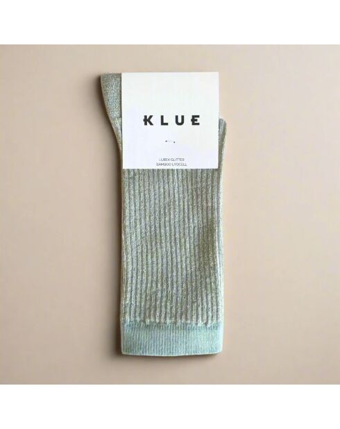 Calzini ecologici in Lyocell Lurex Glitter a strisce grigie nebbiose