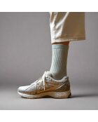 Calzini ecologici in Lyocell Lurex Glitter a strisce grigie nebbiose