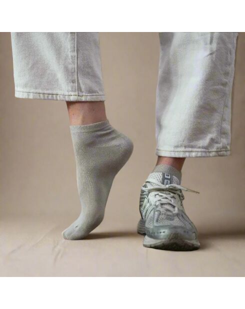 Calzini in Lyocell beige tinta unita