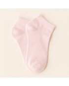 Chaussettes unies en Lyocell rose bonbon
