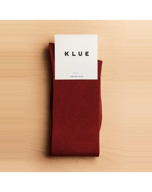 Calzini alti in cotone biologico bordeaux