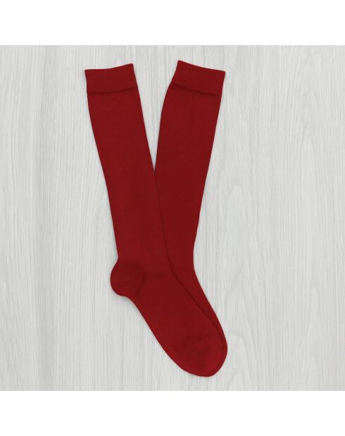 Calzini alti in cotone biologico bordeaux
