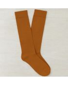 Calcetines altos de algodón orgánico Caramel