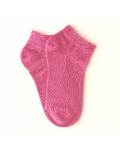 Chaussettes unies en Lyocell Fuchsia