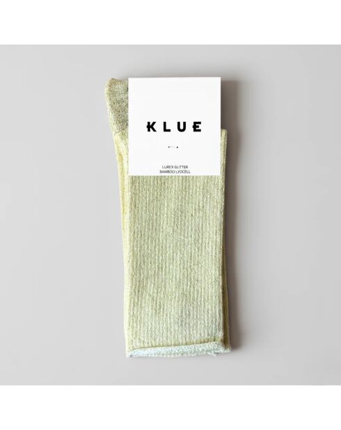 Chaussettes Glitter Lurex en Lyocell écologique citron