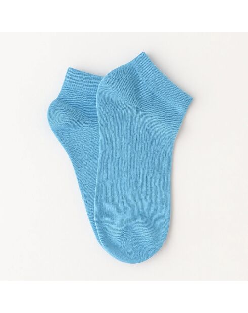 Chaussettes unies en Lyocell bleu ciel