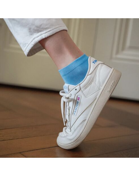 Chaussettes unies en Lyocell bleu ciel