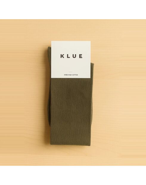 Chaussettes hautes en Coton Bio kaki