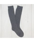Chaussettes hautes en Coton  Bio grises