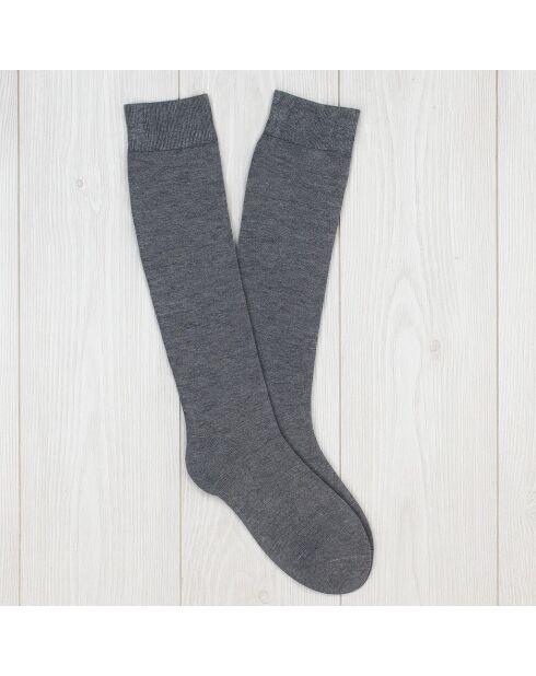 Chaussettes hautes en Coton  Bio grises