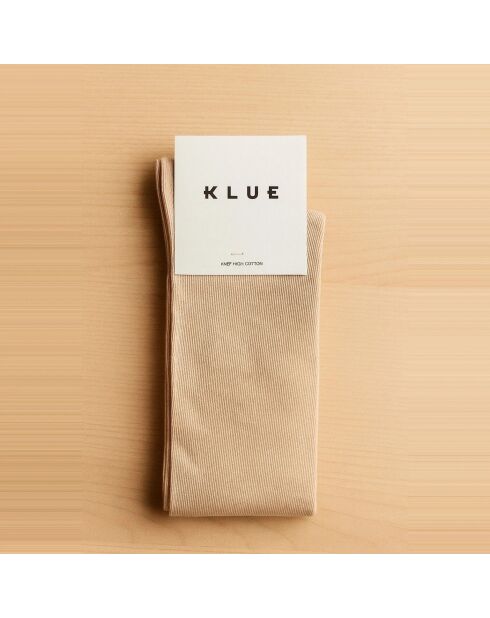 Chaussettes hautes en Coton Bio beiges