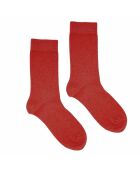 Chaussettes en Laine mélangée unies Brique