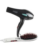 2200 w ionique sèche-cheveux à l'ozone + brosse lissante professionnelle en céramique et infrarouge