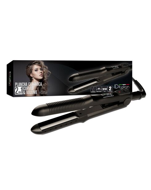 Fer à lisser courbe volume en céramique