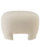 Pouf forme design n°1 en tissu petite bouclette écru