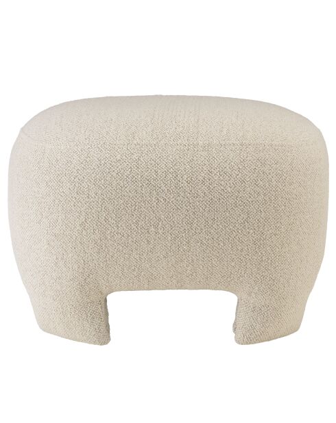 Pouf forme design n°1 en tissu petite bouclette écru