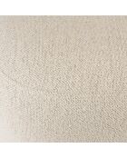 Pouf forme design n°1 en tissu petite bouclette écru