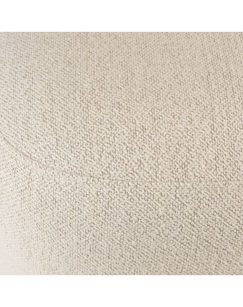 Pouf forme design n°1 en tissu petite bouclette écru