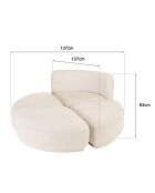 Ensemble Canapé 1 place avec dossier + 3 Poufs