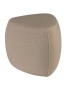 Puf Pebble nº 1 de tejido efecto terciopelo beige oscuro