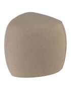 Puf Pebble nº 1 de tejido efecto terciopelo beige oscuro