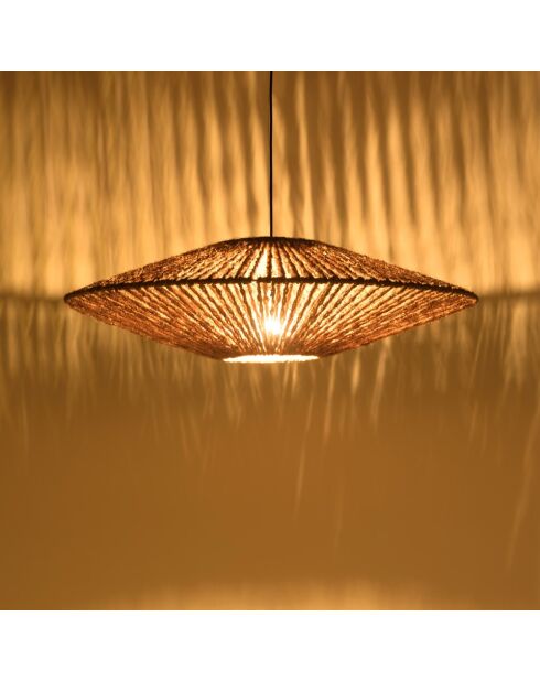 Suspension cymbale 100x100cm en fibre de coco/teck recyclé