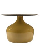 Table basse 60cm plateau carreaux vitrifiés pied fer camel