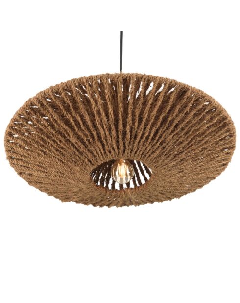 Suspension cymbale 60x60cm en fibre de coco et teck recyclé