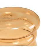 Table d'appoint design en verre fumé couleur marron clair