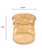 Table d'appoint design en verre fumé couleur marron clair