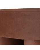 Pouf forme design n°1 en tissu effet velours marron