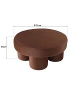 Pouf forme design n°1 en tissu effet velours marron