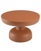 Table basse ronde 60cm en fer couleur marron mat