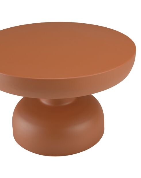 Table basse ronde 60cm en fer couleur marron mat