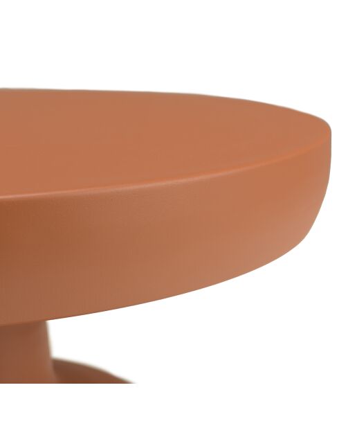 Table basse ronde 60cm en fer couleur marron mat