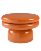Table d'appoint design en fer couleur orange fluo