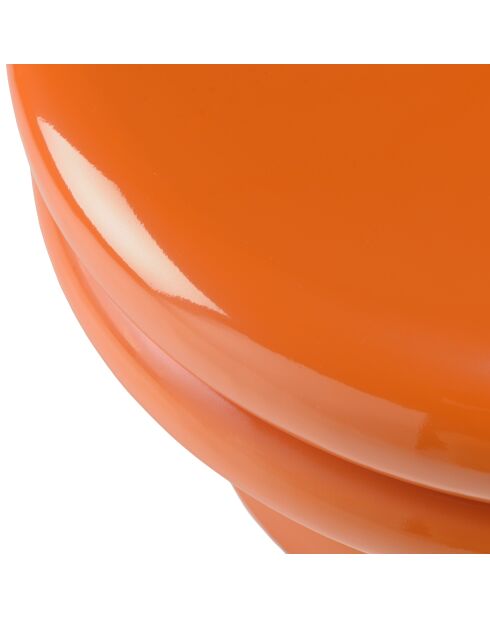 Table d'appoint design en fer couleur orange fluo