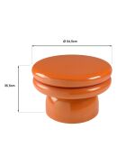 Table d'appoint design en fer couleur orange fluo