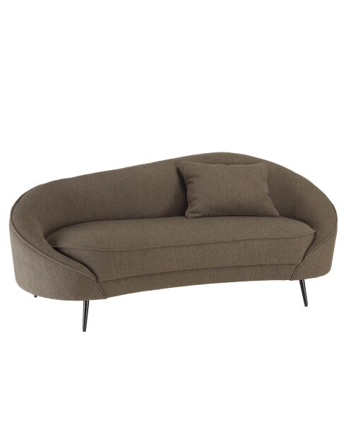 Canapé 3 place Léopold tissu bouclette taupe